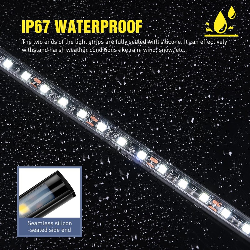 Nilight Under Hood Light Strip 30LED Waterproof Underhood Work Light