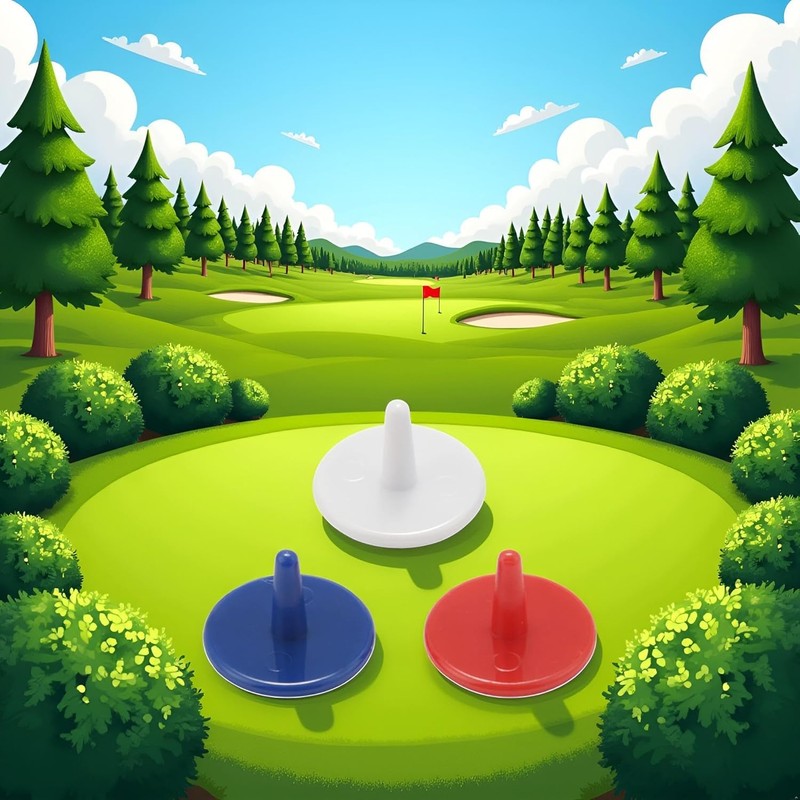 50 PCS Golf Ball Marker 18mm Random Color Plastic ball