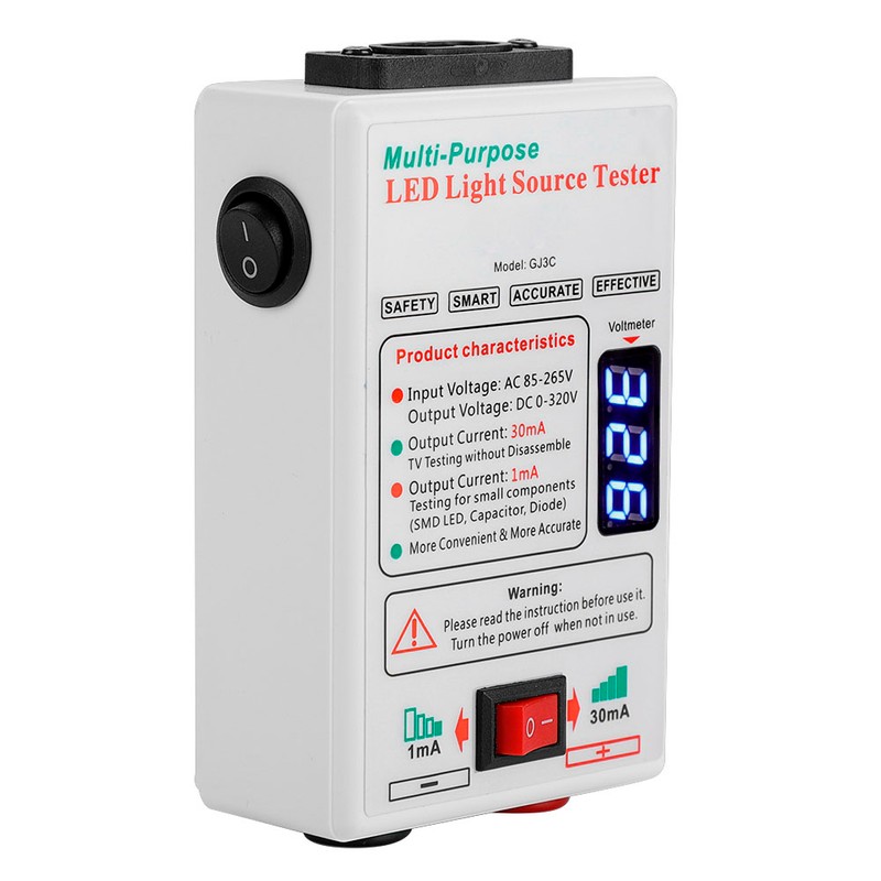 Precise Values LED Light Tester Dual Insulation Design High Brightness