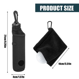 2 Pack Golf Accessories Set, Microfiber Golf Towel and Golf Waist Bag for Golf, Yoga, Camping, Gym