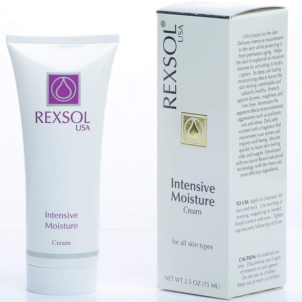REXSOL Intensive Moisturizer Cream | Daily Face and Body Moisturizer for All Skin Types. (75 ml / 2.5 fl oz)