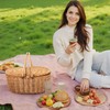 GRANNY SAYS Picnic Basket, Wicker Basket with Insulated Cooler, Woven