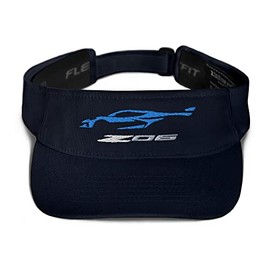 2023 Rapid Blue C8 Z06 Outline Silhouette 8th Gen Mid Engine Vette Visor