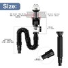 BLAZDEVE Siphon with Drain Fitting, Drain Pipe Kit for Sink,
