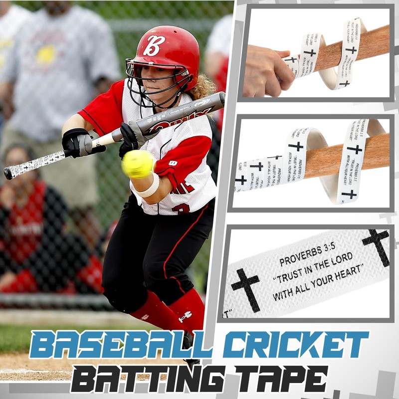 Pushglossy Christian Baseball Bat Grip Tapes 1.5mm Faith Cross Bat