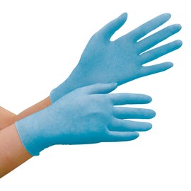 Midori Anzen Berte 780N Nitrile Disposable Gloves, Anti-Slip, Powder-Free, Blue, Medium, 100 Pieces (Thin)