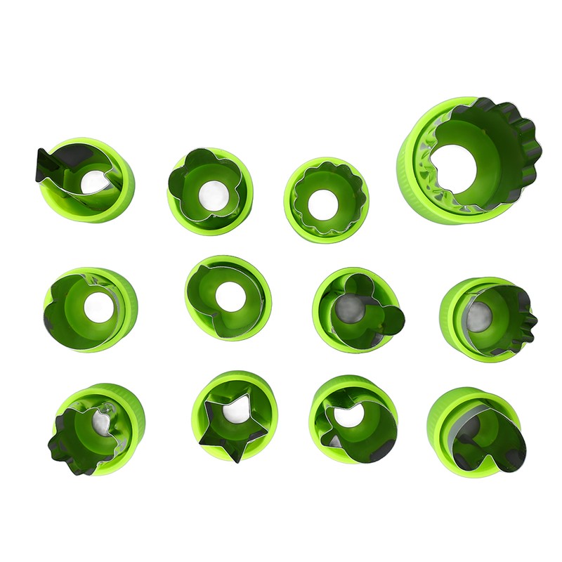 6PCS Sandwich Cutters 12PCS Cookie Vegetable Fruit Cutter Shapes Set