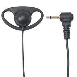 Auriculares de goma suave en forma de D de 3,5 mm, 1 pin para radios de dos vías (paquete de 10)