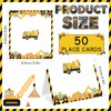 TagreSpike Construction Table Place Cards 50pcs Dump Truck Tent Cards