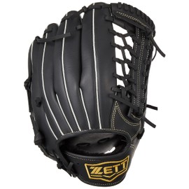 ZETT BSGB3910AZ Soft Baseball Softball Glove Fine Play All-Round Black Sewing Thread: Champagne Gold, Right Throw