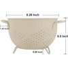 Metal Colander 5 Quart Powder Coated Self-draining Metal Strainer with