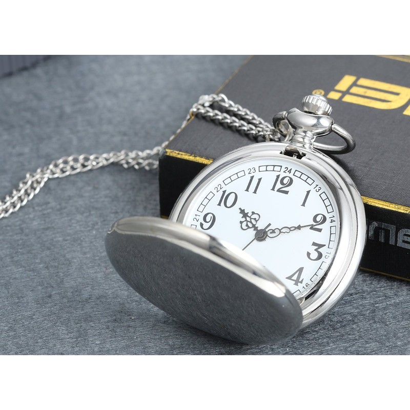 Lancardo Smooth Metal Silver Case White Dial Arabic Numbers Modern