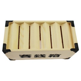 Speed mao Wooden Offering Box-Style Coin Bank for Home Decor