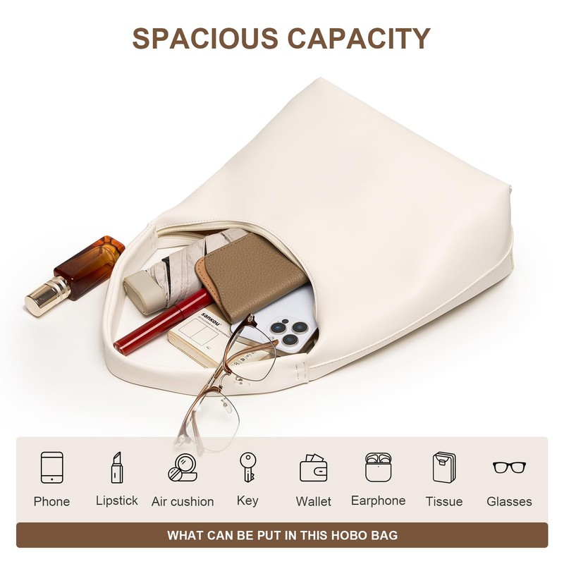 Small Hobo Bag Crescent Bag Y2K Purse Everyday Purse Trendy
