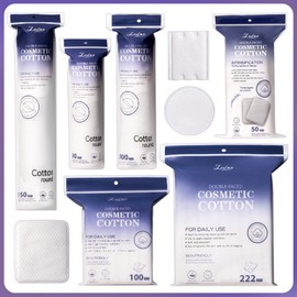 Lmltop Crossover Pearl Pattern Sandwich Round Duet 100-Count Cotton Pads Remover Sy447 [100 Count English] 10ea