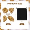 4 Pieces Irregular Crystals and 1 Storage Bag, Golden Crystals,