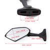Mokuo Adjustable Motorcycle LED Turn Signal Rearview Mirrors with Front