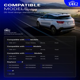 603-050 Coolant Overflow Reservoir Tank with Cap For 1998-2011 Ford Crown Victoria/Lincoln Town Car/1998-2011 Mercury Grand Marquis/2003-2004 Mercury Marauder V8 4.6L Replaces# 1W7Z8A080AA 3W1Z8A080AA