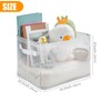 Clear Large Storage Baskets for Shelves, Collapsible Storage Bins with