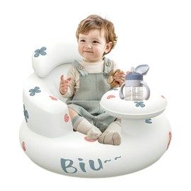 Inflatable Baby Seat for Babies from 3 Months, Inflatable Baby Chair with Tray, Toddler Floor Seats for Riding, Baby Seat with Built-in Air Pump, Inflatable Baby Chair with Back Support