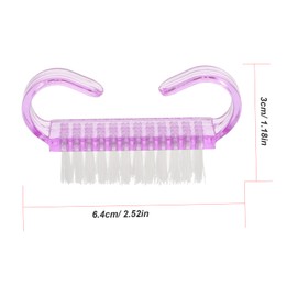Beavorty 6pcs Nail Scrub Brush Comfortable Handle Cleaning Brushes for Nails Hands Pink for