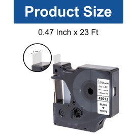 6x Msudoku 45013 s0720530 Compatible with Dymo D1 12 mm x 7 m Label Tape 45013 a45013 Black on White for LabelManager Executive 640 CB 160 280 210D 360D 420P PnP 450D Label Printers