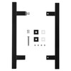 Rackickyer Back to Back Ladder Shape Frameless Glass Shower Door