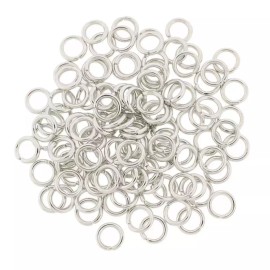 Unbranded Silver Tone Jump Rings 7mm x 1.2mm - Open 16 Gauge - 250 Rings - J052