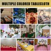FULDGAENR Gold Plastic Table Cloth, Disposable Gold Tablecloths Plastic 54x108