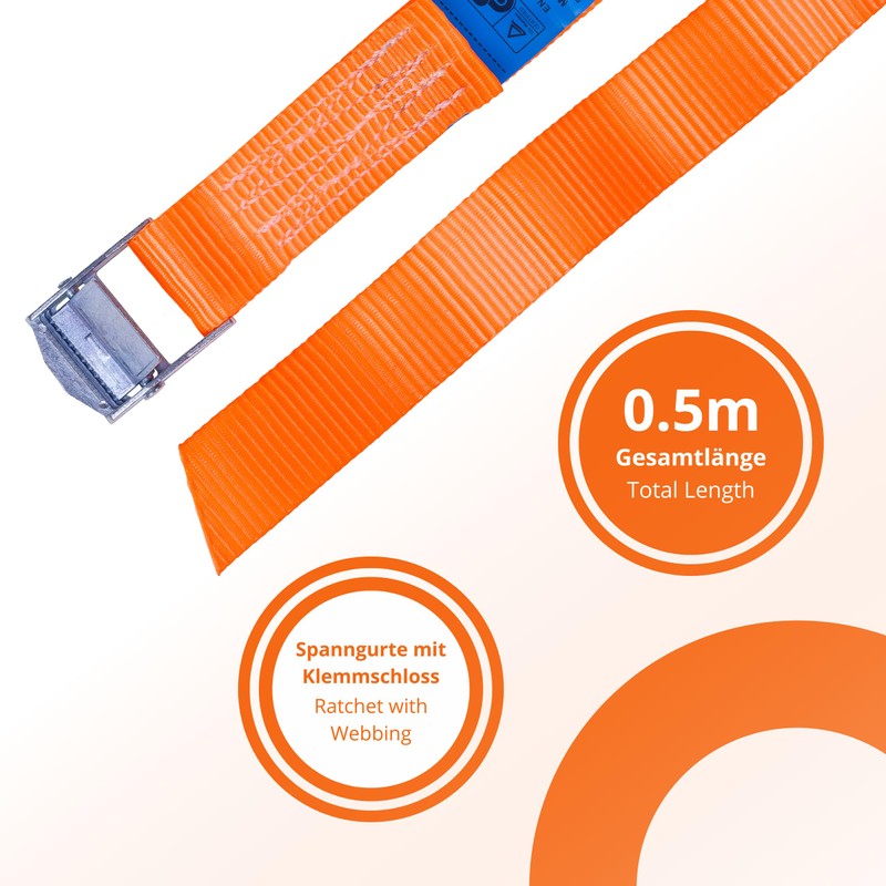 INTAKO Lashing Straps with Clamping Lock 25 mm x 250