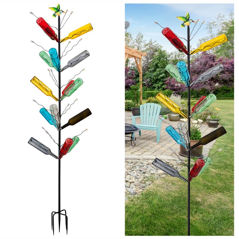 7.2FT Tall Wine Bottle Trees Stand for Garden Decorative, Rustproof