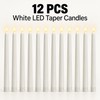 12 PCS Flameless LED Taper Candles – Battery Powered White