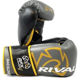 RIVAL Boxing RFX-Guerrero-V Bag Gloves, Multi-Layered Inner Foam Padding (HDEF), Premium Leather, Wrist Lock 2 System