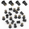 Rustark 20pcs M5 Rubber Well Nuts Black Neoprene Well Nuts