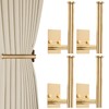OCIOLI 4 Pack No Drill Curtain Holdbacks - Self-Adhesive/Screw-in Metal