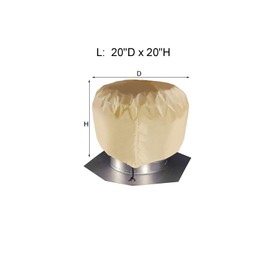 Qnboor Turbine Roof Vent Cover,Turbine Ventilator Protector Shield 20"x20"inches(51cm*51cm) Waterproof Oxford Tarps Adjustable Drawstring Design (2 Pack 20‘’X20'')