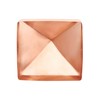6x6 Hammered Copper Pyramid Post Caps (3-Pack) - Extended Lip