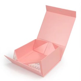 Magnetic Gift Box, Large Premium Gift Box, Box and Ribbon for Gifts, Presents, Weddings, Party, Birthday, Size 31 x 22 x 10cm COME WITH MATCHING GIFT BAG. (Pink 23cm x 17cm x 7cm)