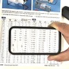 3X Large Rectangular Handheld Pocket Magnifier with 2"x4" Lens and