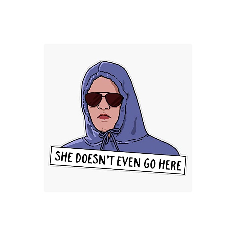 SHE DOESN'T EVEN GO HERE Bumper Sticker Vinyl Decal 5