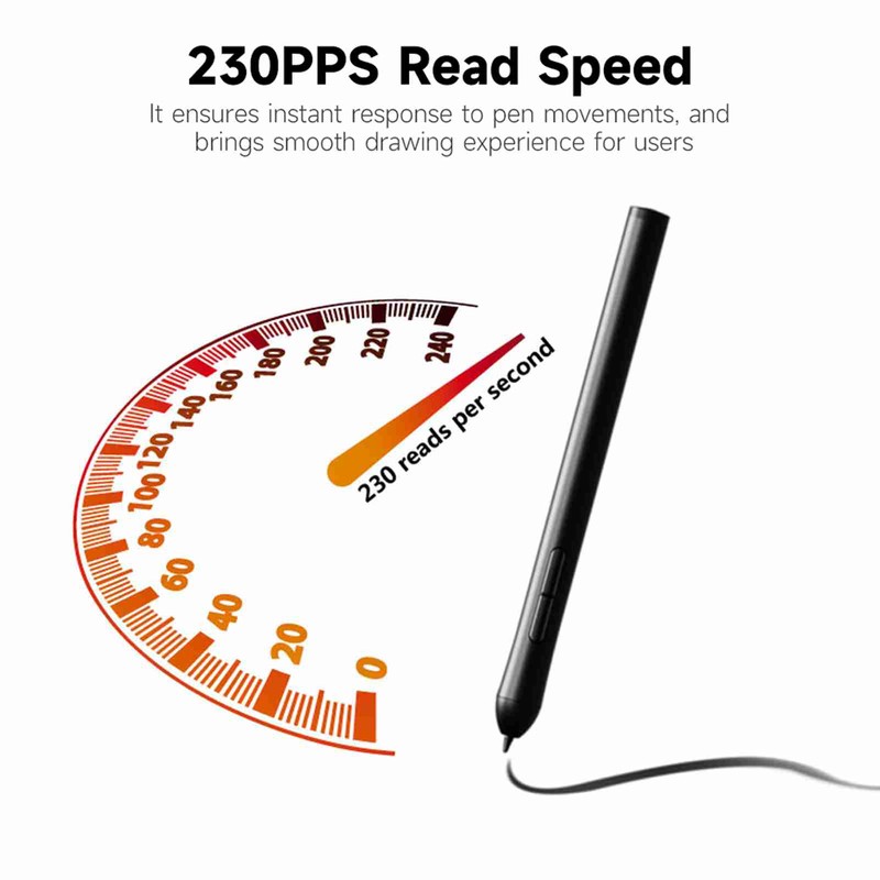 Graphics Tablet 8192 Levels Pressure 5080LPI High Resolution Compact Smart