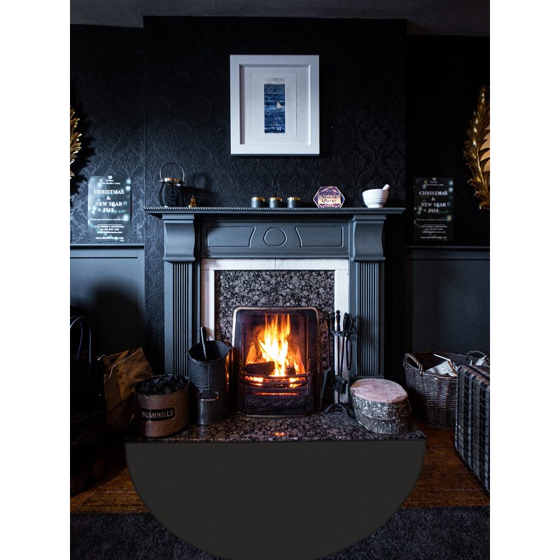 63″x37″ Extra Large Half Round Fireproof Fireplace Mat Hearth Rug