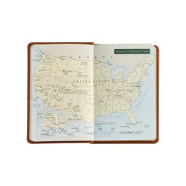 Graphic Image U.S. National Parks Guide & Journal, Genuine Leather, Green, 3.75"x4.8"