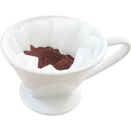 Coffee Filter Ceramic Filter Permanent Filter Size 1.2 or for Filter Bags 1 Hole Reusable Approx. 765 g Weight for a Very Secure Stand (Size 2)