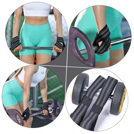 Kisangel 2pcs Weightlifting Belt Thumb Splints Deadlift Straps Figure 8 Straps Weightlifting Gym Gloves Strength Sports Auxiliary Bands Fitness Practice Belt Nylon