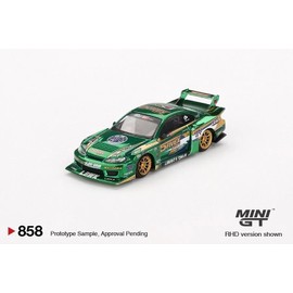 Diecast Model Car Compatible with Mini GT 1:64 Nissan Silvia S15 LB-Super Silhouette LBWK 2024 Fausto Racing Limited Edition MGT00858