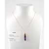 LAVISA Obelisk Gemstone Necklace Gold Pendant Real Crystal Chain Necklace