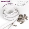 PECMER #5 White Zipper Tape By the Yard with Pulls-10