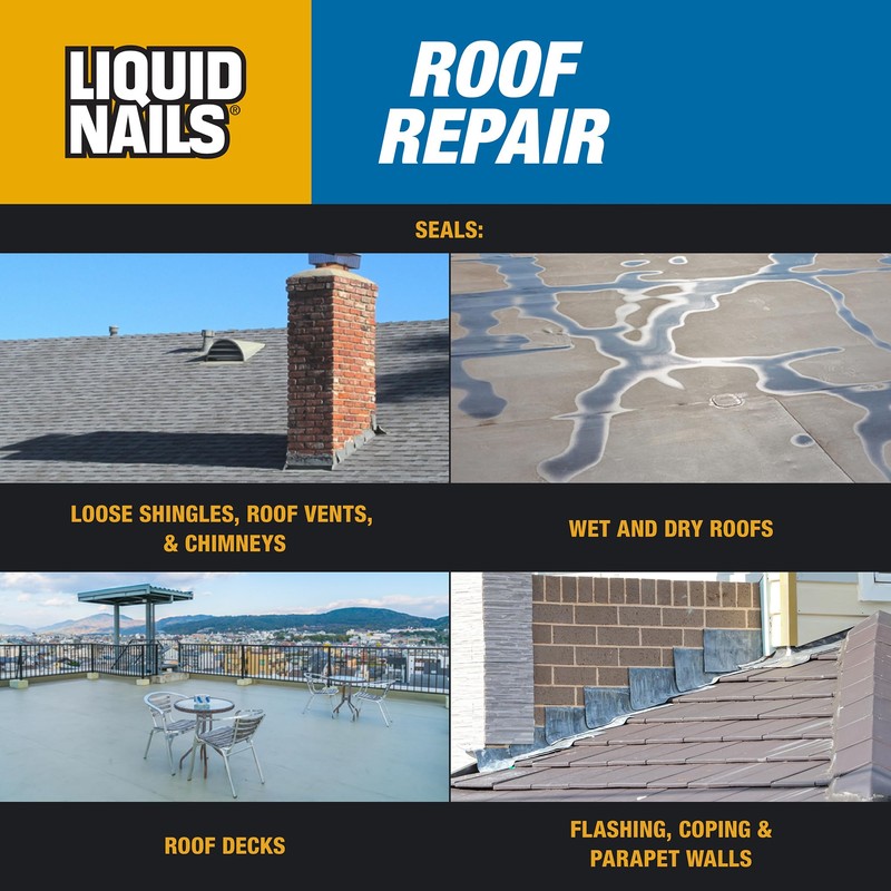 Liquid Nails Roof Repair (RR808), 10.3 oz