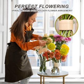 Spiral Ikebana Stem Holder, 2024 New Spiral Stem Holder for Flowers, Hanataba Flower Arranger Twist, DIY Bouquet Twister, Flower Floral Arrangement Holder for Vases Décor (Green - Small&Large)
